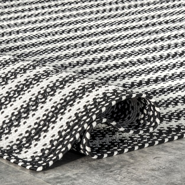 Nuloom Kennedy Braided Stripes Indoor And Outdoor Patio Area Rug