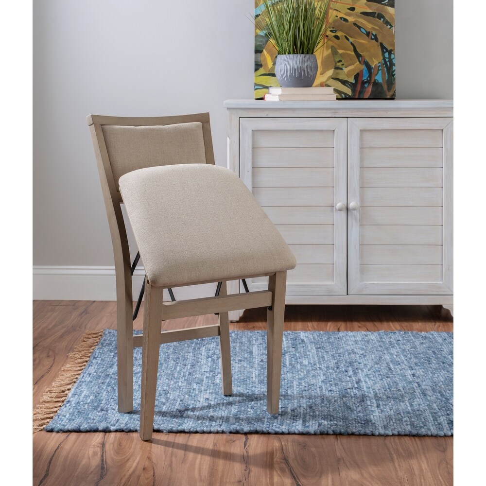 Ciara Grey Wash Folding Side Dining Chair (Set of 2)