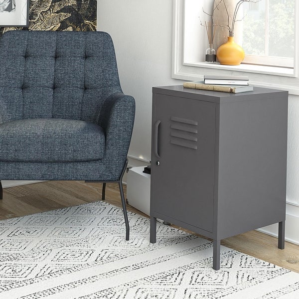 Ameriwood Home Walton Metal Locker End Table