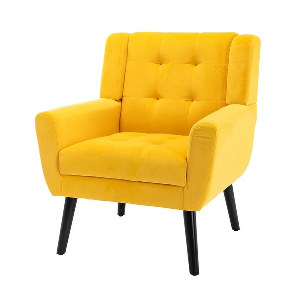 Velvet Upholstered Accent Chair Living Room Chair