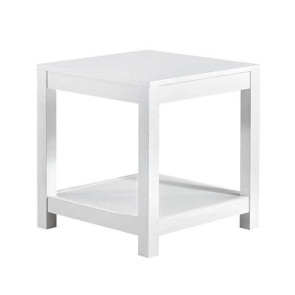 Simple side table， 2-tier small space end table， modern night stand