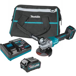 Makita 40V Max XGT Brushless Cordless 4-125 in. Paddle Switch Angle Grinder Kit with Electric Brake (4.0Ah) GAG03M1