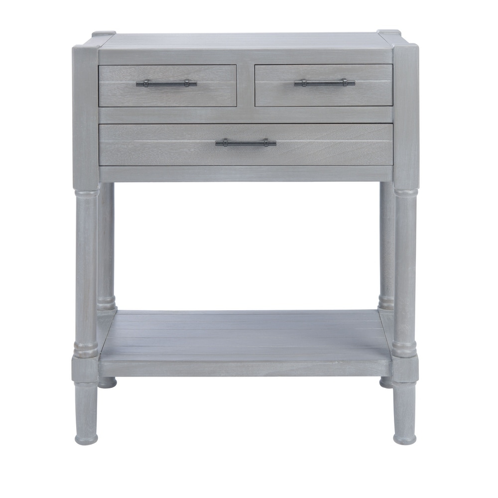 SAFAVIEH Filbert Distressed White 3 Drawer Console Table   23.5\