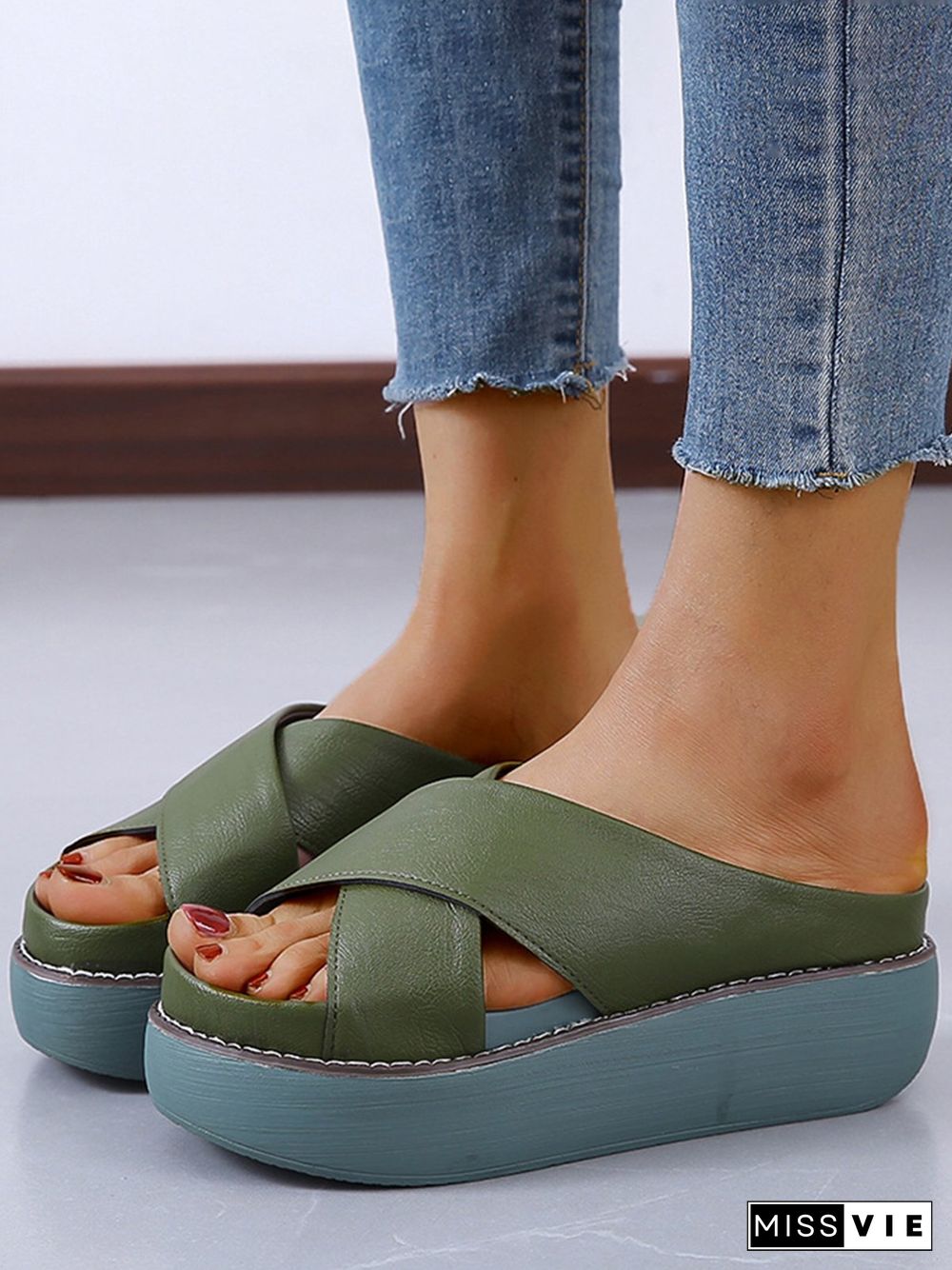 Vintage Platform Slipper Sandals