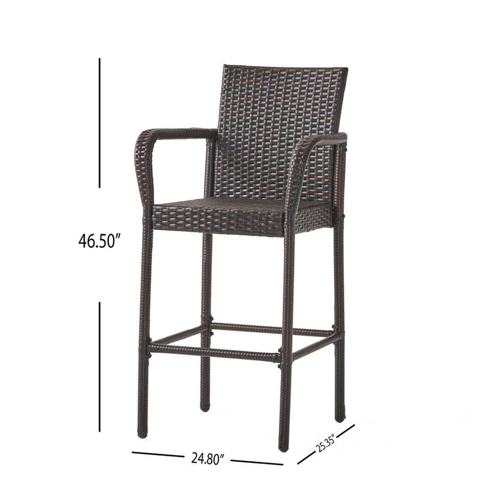 Noble House Delfina Plastic Outdoor Bar Stool (2-Pack) 6499