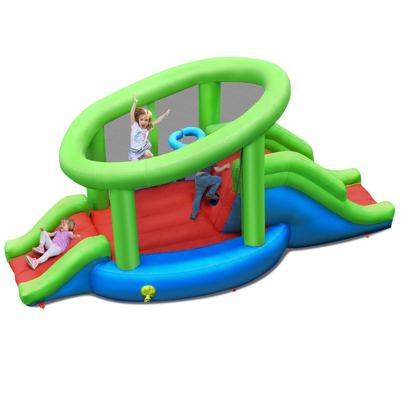 BOUNTECH Inflatable Bounce House, Kids Playhouse W/ Double Slides, Jumping Area