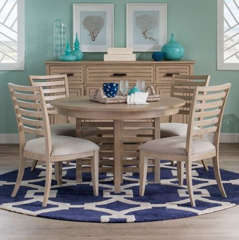 Coastal Sand 5-Pc 48 Round Dining Set