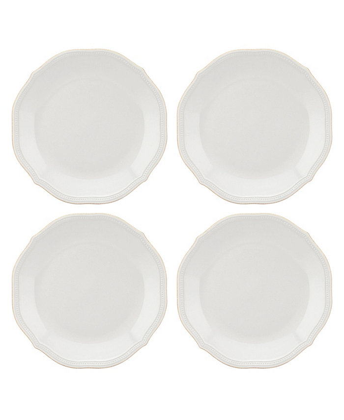 Lenox French Perle Bead Dinner Plates Set Of 4