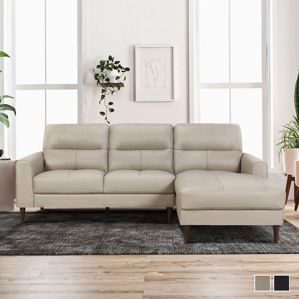 Dakota Leather Match Living Room 2 Piece Sectional with Right Chaise