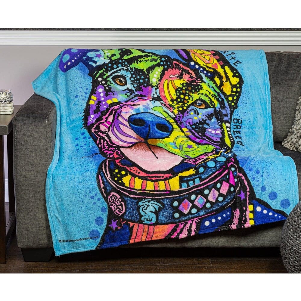 Rescues Are My Favorite Breed Super Soft Plush Fleece Throw Blanket by Dean Russo