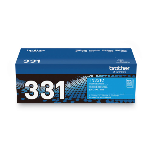 Brother TN331C Toner， 1，500 Page-Yield， Cyan