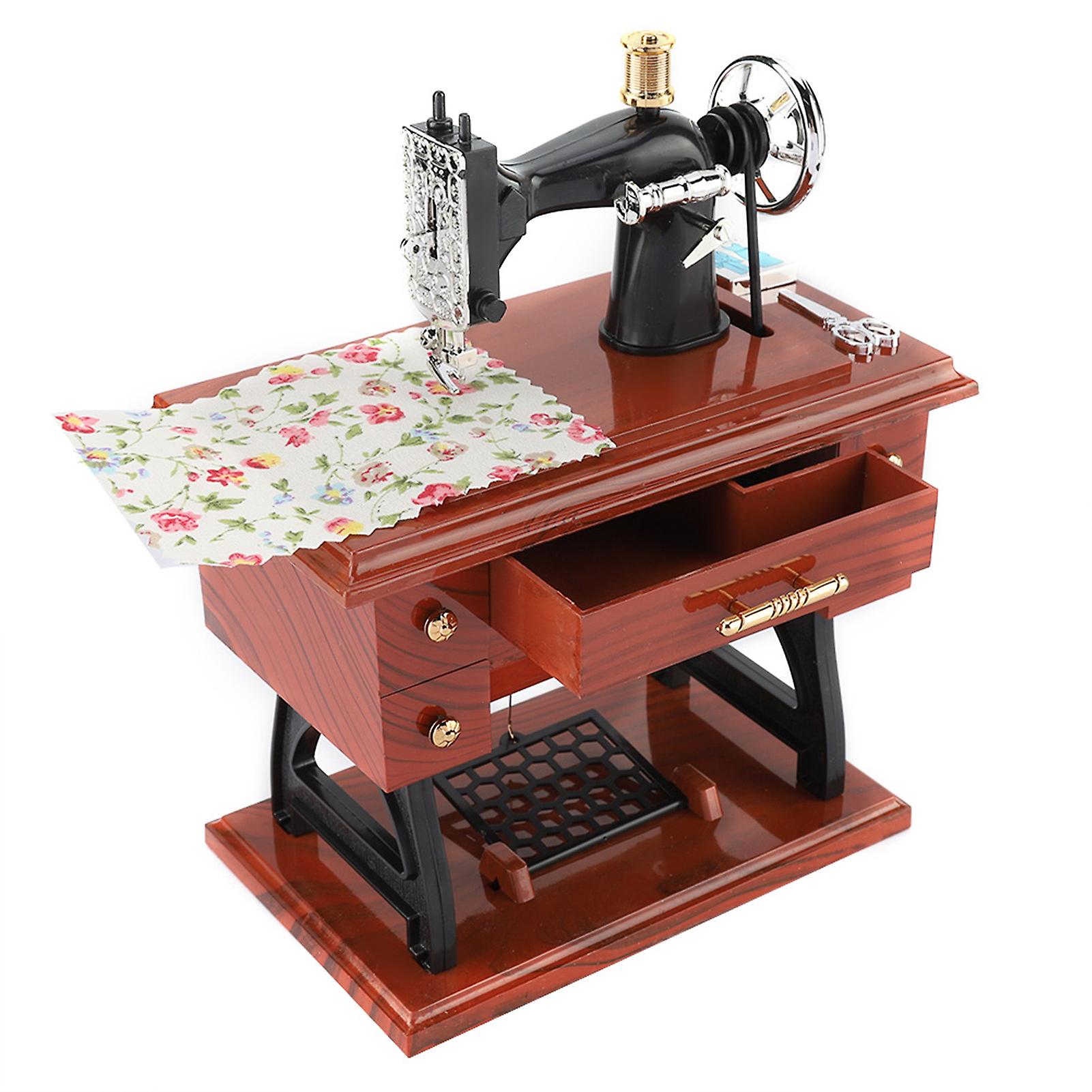 Sewing Machine Style Music Box Collection Anniversary Birthday Gift Table Decor