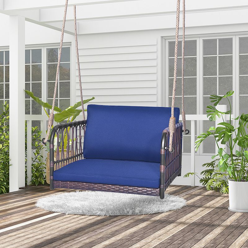 Single Person Hanging Seat With Seat And Back Cushions