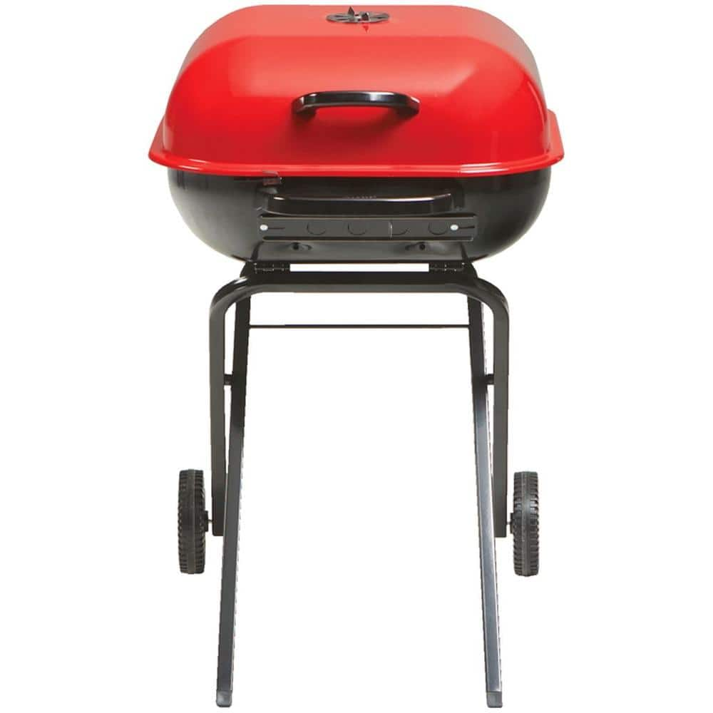 Americana Walk-A-Bout Portable Red Charcoal Grill