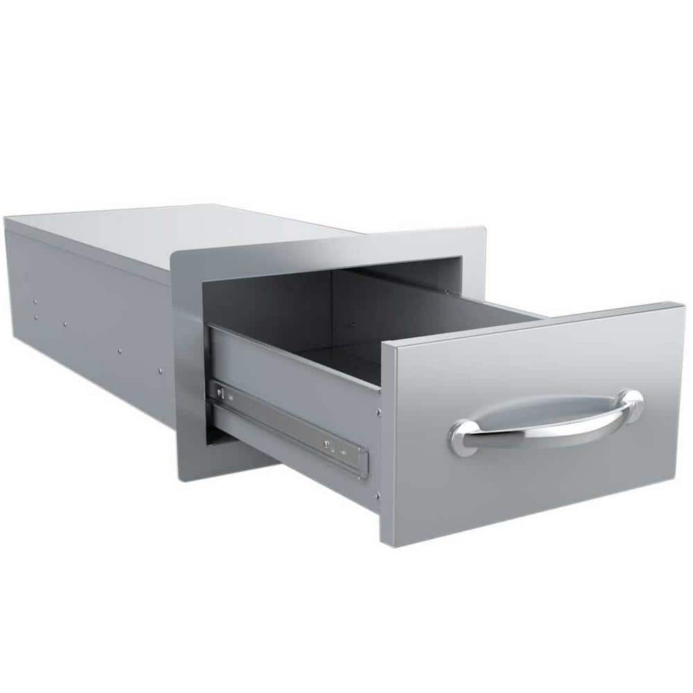 Sunstone Classic Series 14 in. 304 Stainless Steel Flush Single Access Drawer B-SD6