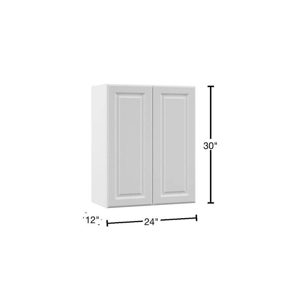 Hampton Bay Designer Series Elgin Assembled 24x30x12 in. Wall Kitchen Cabinet in White W2430-ELWH