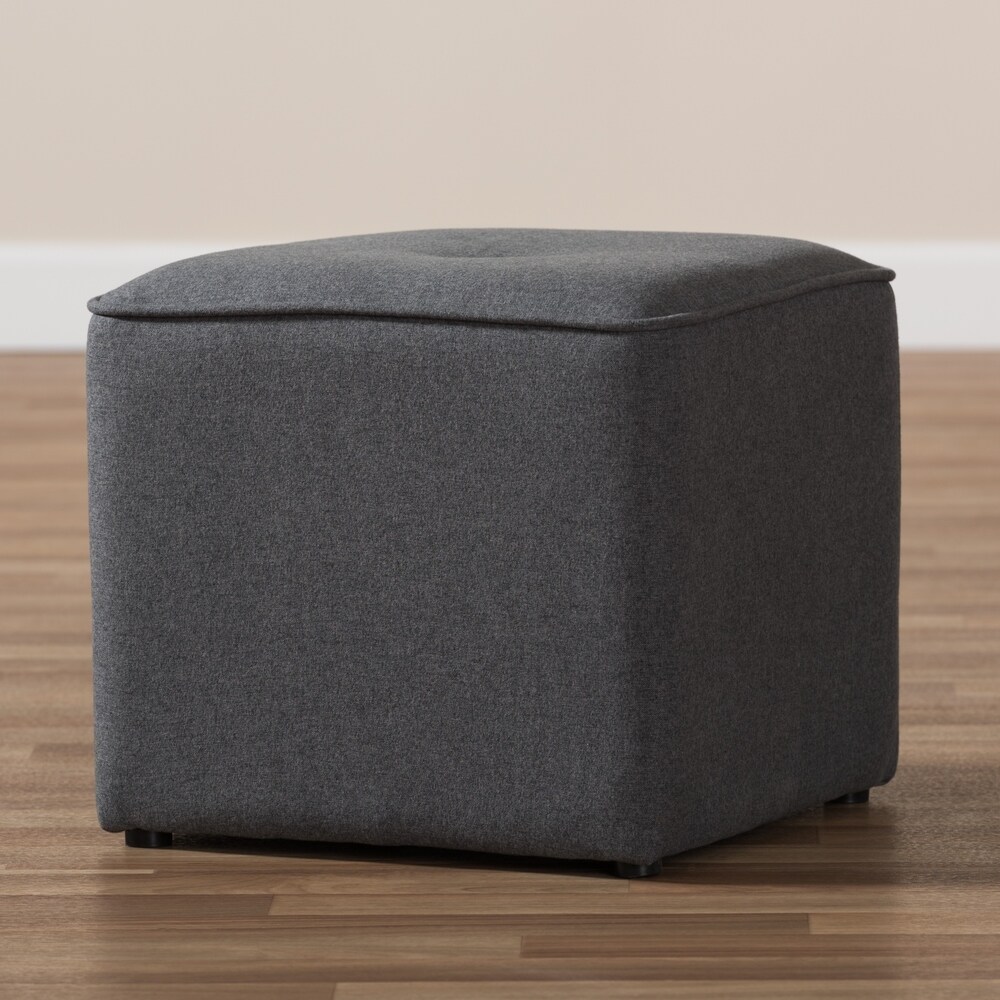 Contemporary Fabric Ottoman by Baxton Studio