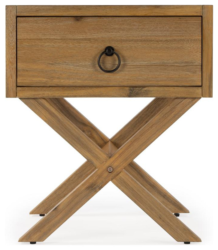 Butler Lark Natural Wood End Table   Contemporary   Accent Chests And Cabinets   by BisonOffice  Houzz