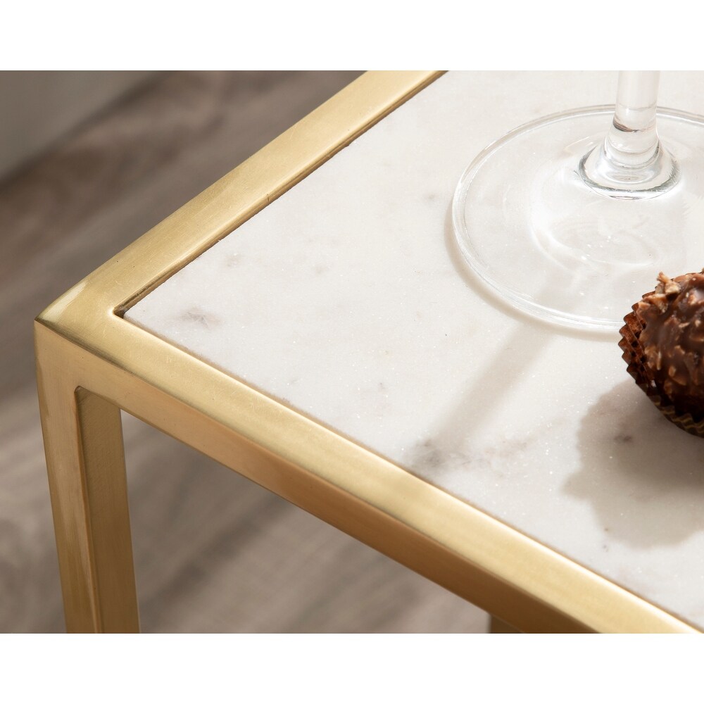 Kate and Laurel Jaspur Square Metal End Table