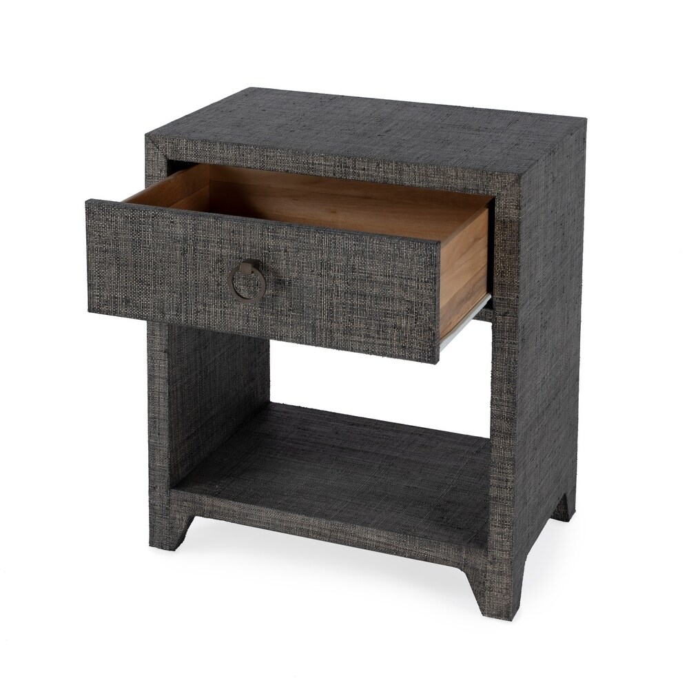 Bar Harbor Raffia 1 Drawer Nightstand