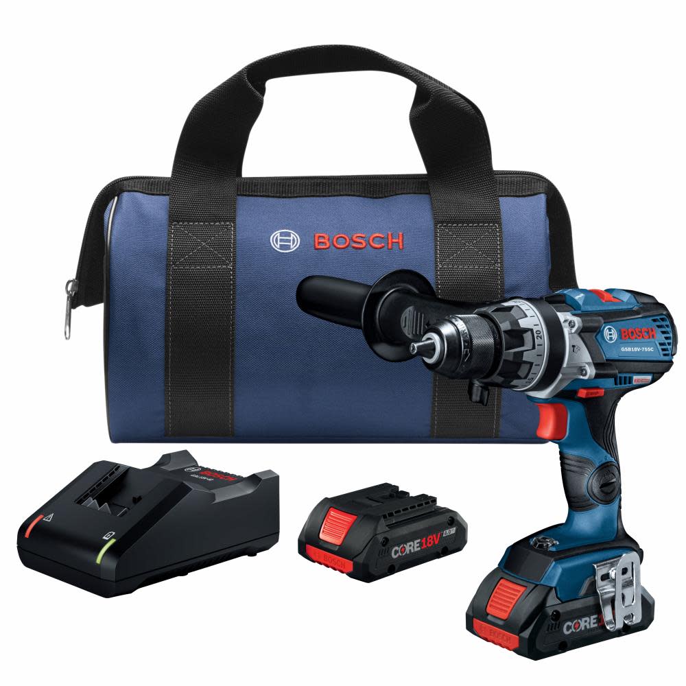 18V EC Brushless Connected-Ready Brute Tough 1/2 In. Hammer Drill/Driver Kit with (2) CORE18V Batteries ;