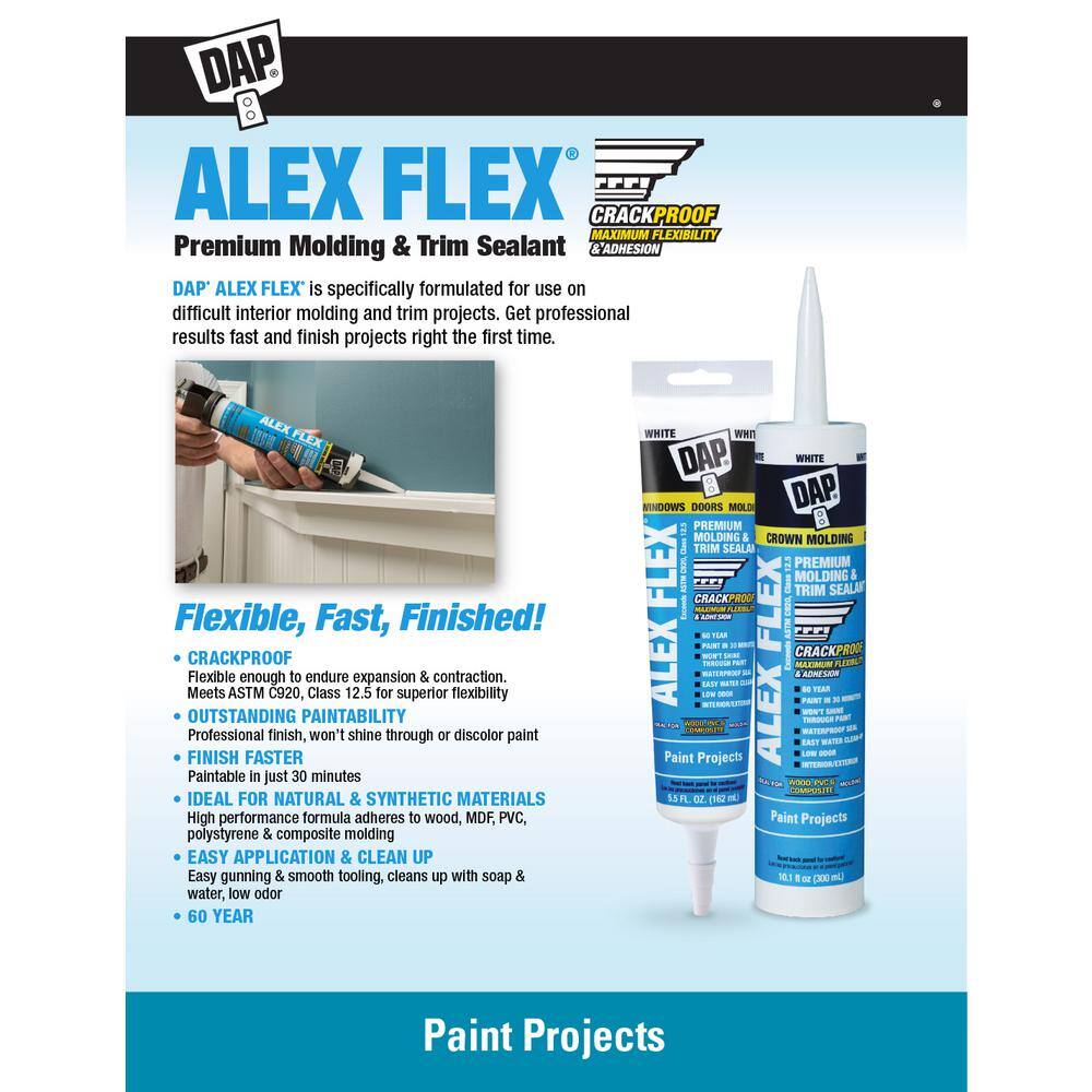 DAP Alex Flex 10.1oz White (4-Pack) 7079818542