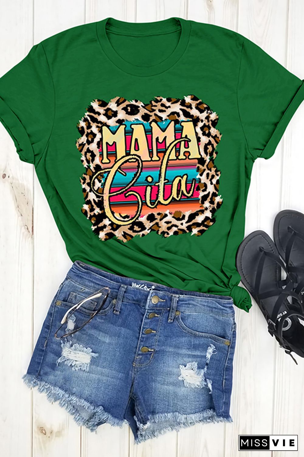 Mama Cita Print Graphic Tees for Women Wholesale Short Sleeve T shirts Top