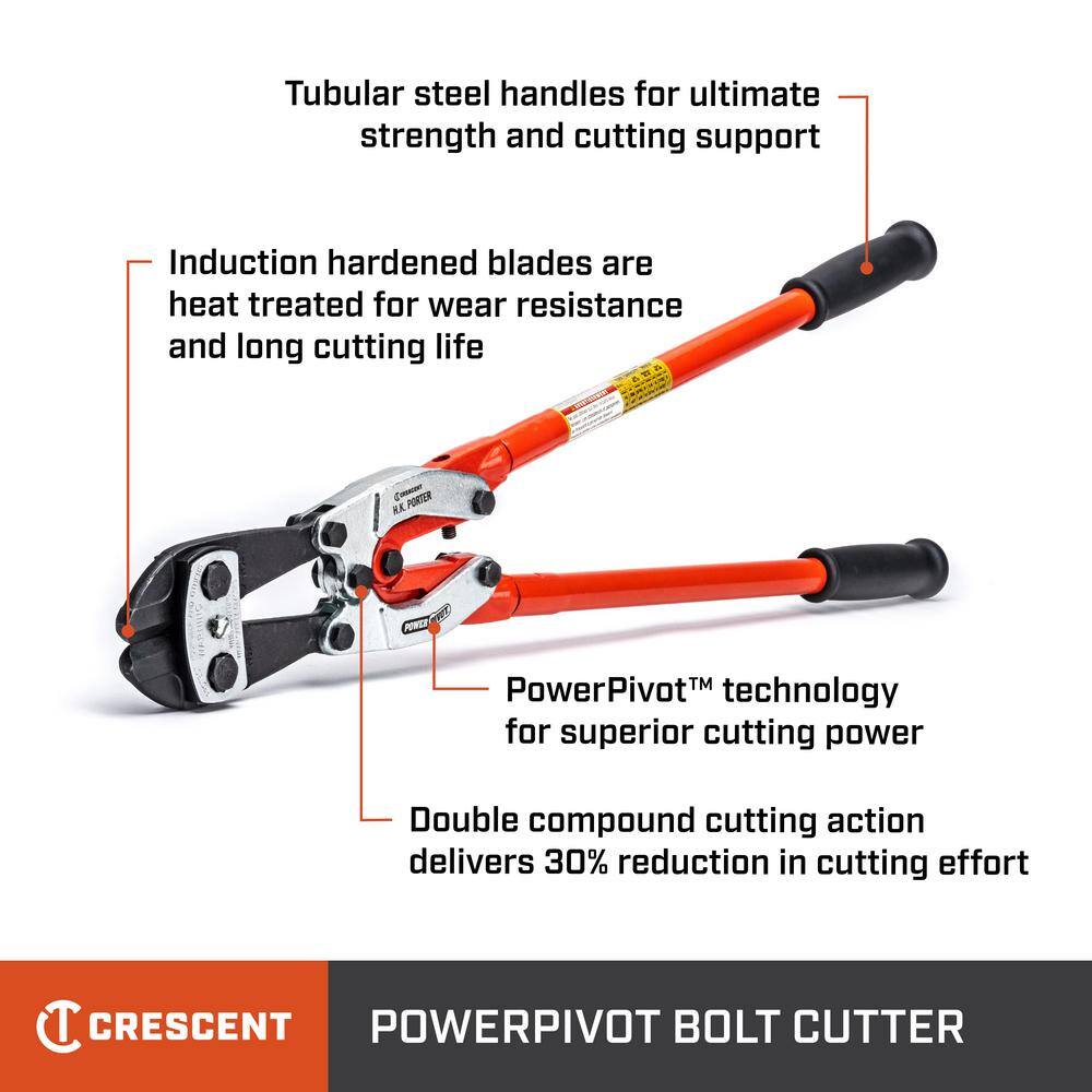 H.K. Porter PowerPivot 24 in. Center Cut Double Compound Action Bolt Cutter with 716 in. Max Cut Capacity 0190MCP