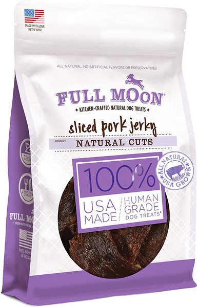 Full Moon Natural Cuts Sliced Pork Jerky Human-Grade Dog Treats