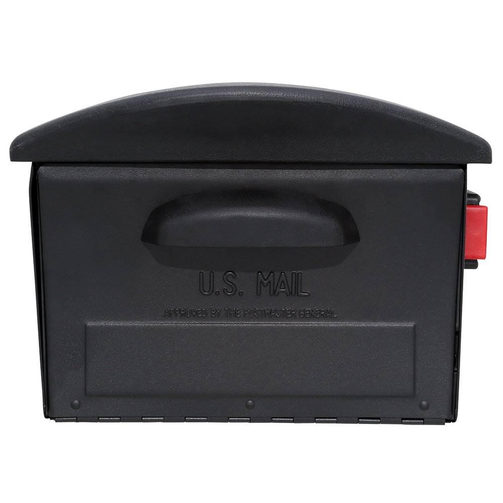 Gibraltar Mailboxes Mailsafe Large， Plastic， Locking， Post Mount Mailbox， Black， RSKB0000