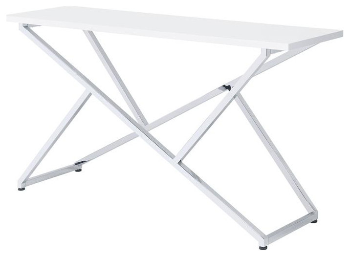 Furniture of America Mergo Contemporary Metal 2 Piece Coffee Table Set in White   Contemporary   Coffee Table Sets   by Homesquare  Houzz