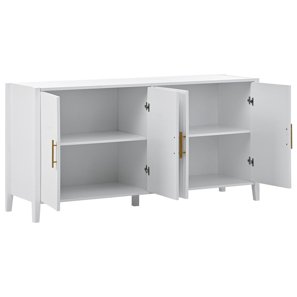 Accent Storage Cabinet Sideboard with Metal Handles