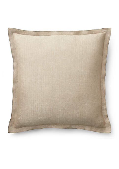 Lauren Ralph Lauren Alene Metallic Herringbone Linen Cotton Pillow Sham EURO