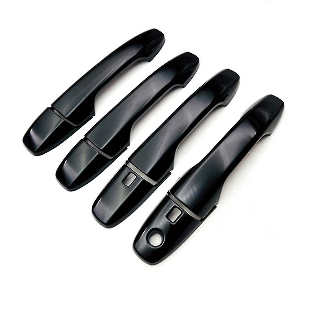 8pcs Glossy Black Car Exterior Side Door Handle Frame Cover For Yaris Ativ / Vois 2022 2023