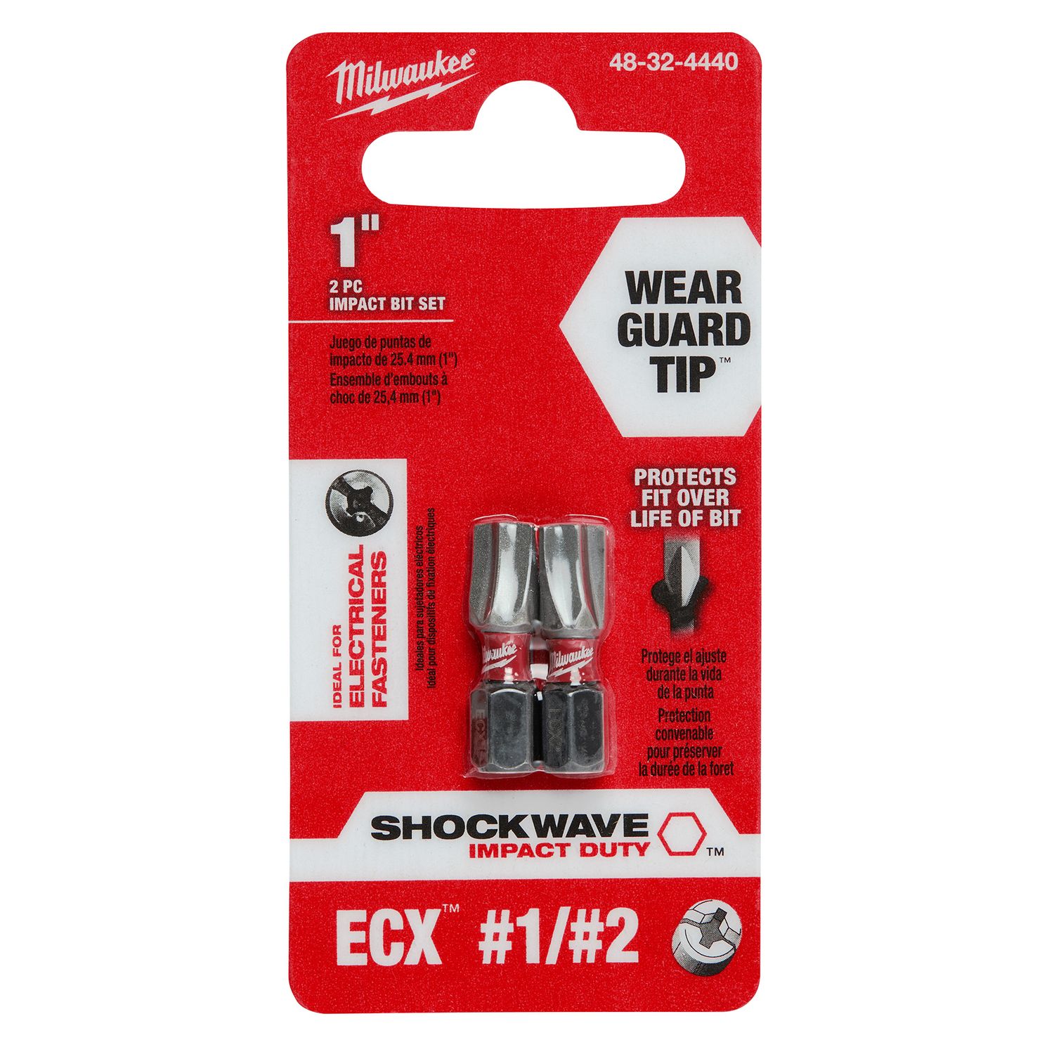 MW Shockwave ECX 1/2 in. X 1 in. L Impact Insert Bit Set Alloy Steel 2 pc