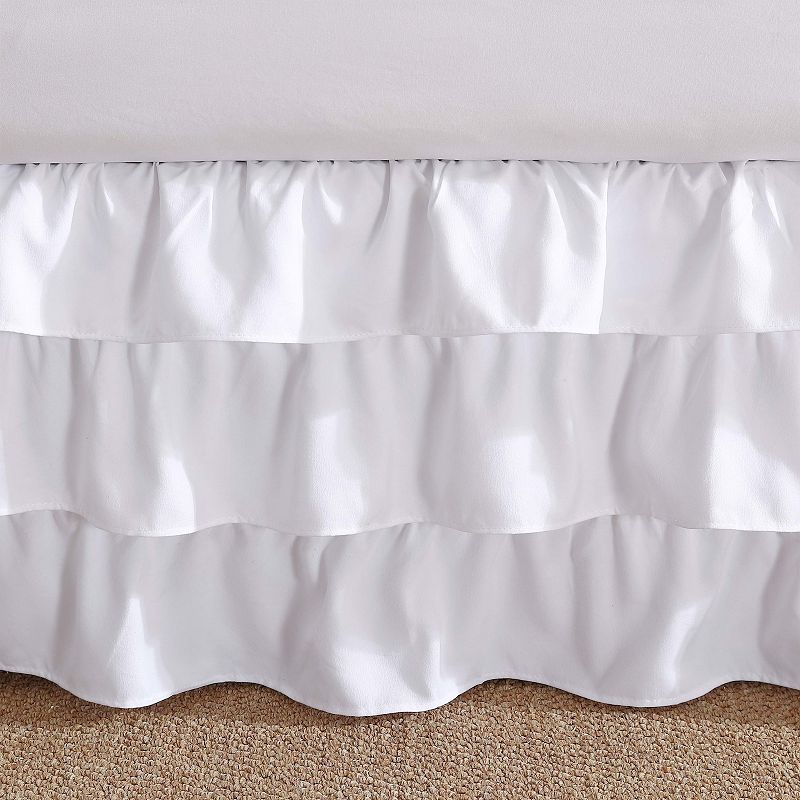 Poppy and Fritz Solid White Bedskirt