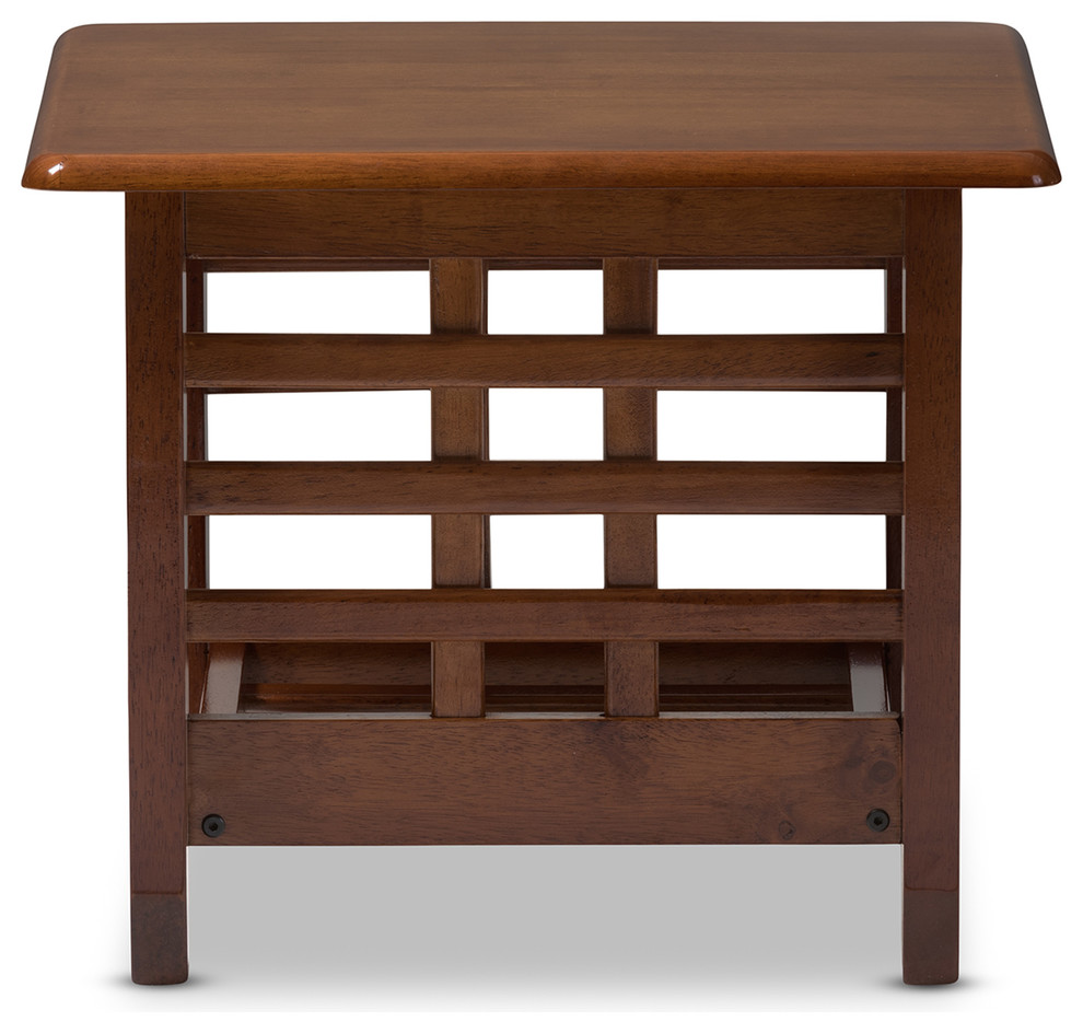 Larissa Mission Style Cherry Finished Brown Wood Occasional End Table   Craftsman   Side Tables And End Tables   by Baxton Studio  Houzz