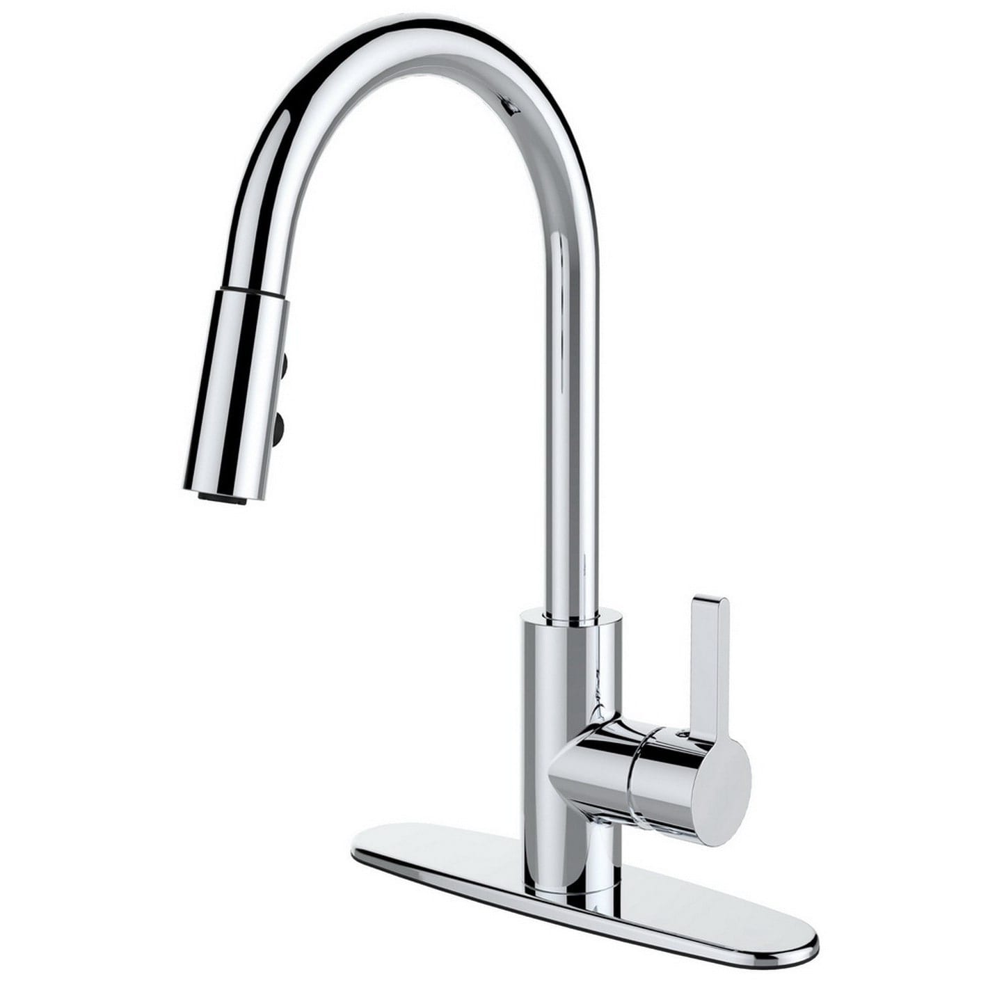 RUNFINE Single-Handle Pull-Down Sprayer Kitchen Faucet Chrome