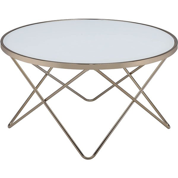 ACME Valora Coffee Table in Champagne and Frosted Glass