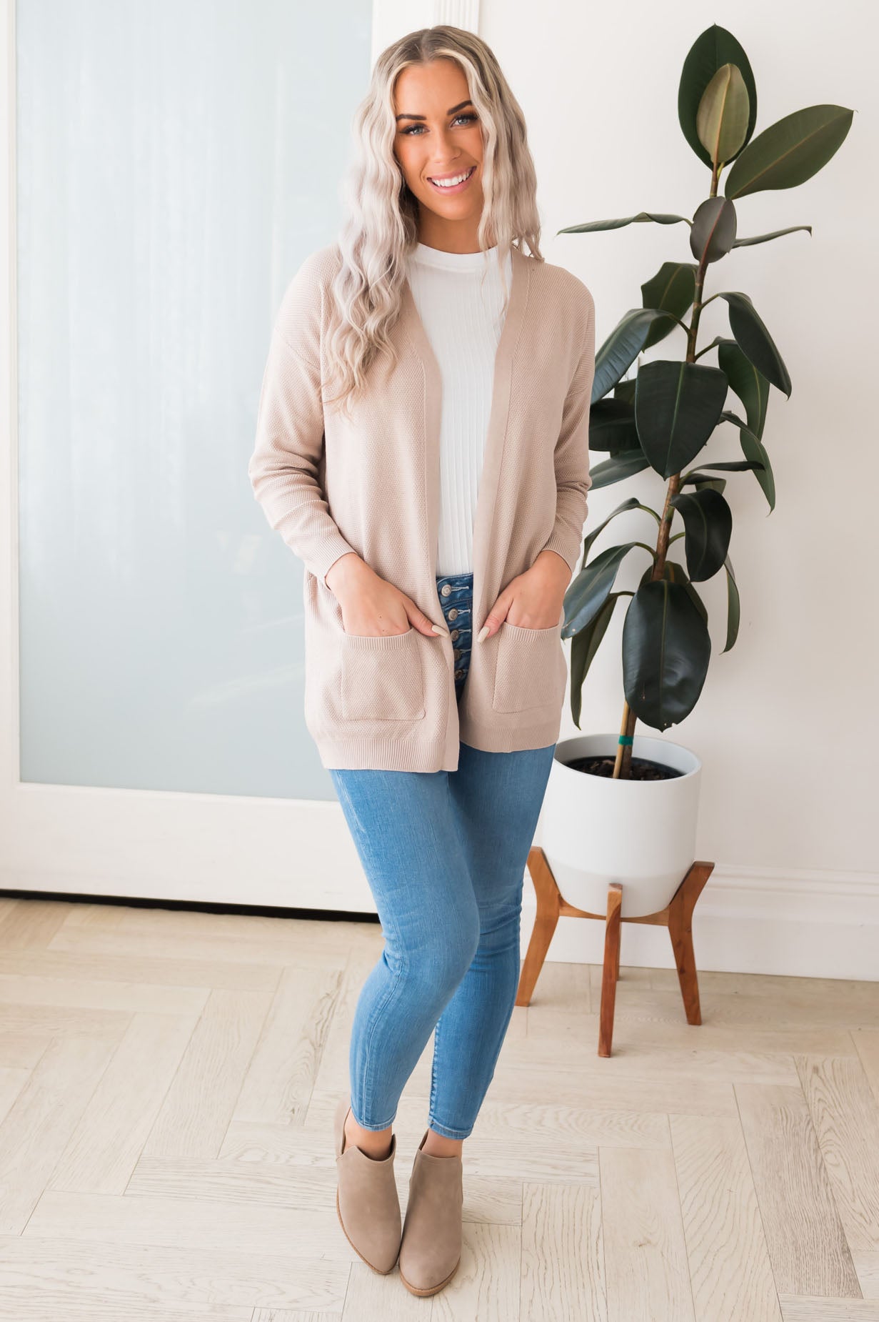 Casually Cool Modest Pocket Cardigan