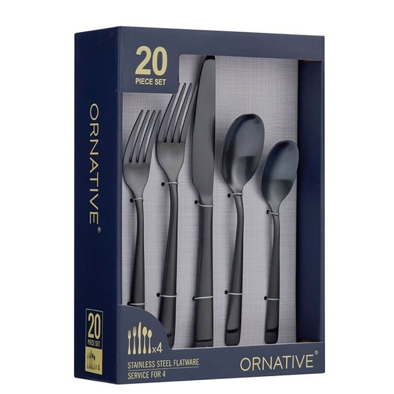 Ornative Aabbye 18/0 Stainless Steel 20 Pieces Flatware Set   10.63\