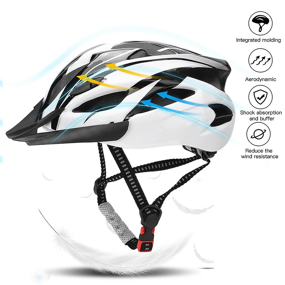 Eps Integrated Unisex Bicycle Riding Helmet Bike Head Protector Cycling Equipment Accessoryblack White