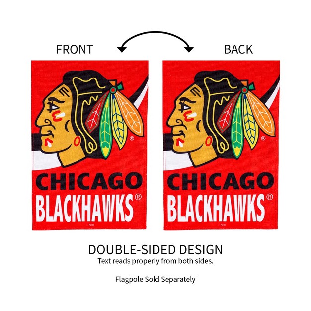 Evergreen Flag Ds New Burlap Garden Chicago Blackhawks