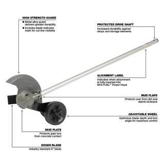 MW M18 FUEL QUIK-LOK 8 in. Edger Attachment and M18 FUEL QUIK-LOK Hedge Trimmer Attachment (2-Tool) 49-16-2718-49-16-2719