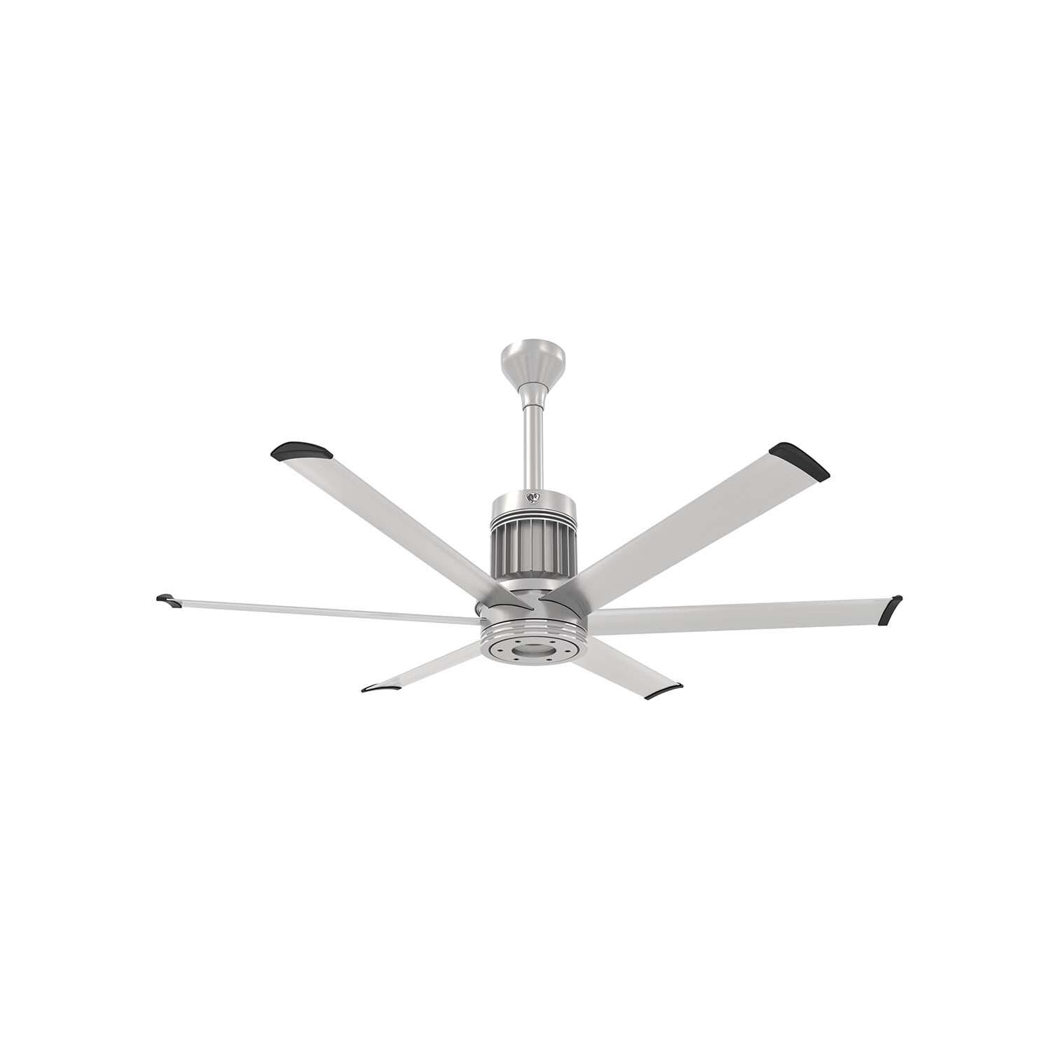 60-Inch i6 Ceiling Fan Universal Mount W/12-Inch Ext Tube and LED Brushed Silver by Big Ass Fans