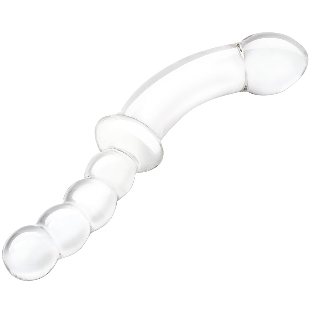 gläs 12.5 Inch Girthy Double Sided Beaded Dildo