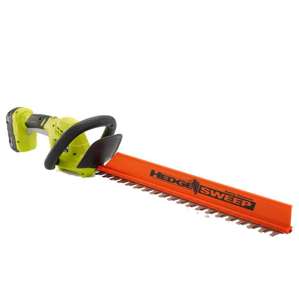 RYOBI ONE+ 18V 22 in. Lithium-Ion Cordless Hedge Trimmer with 2.0 Ah Battery and Charger P2690