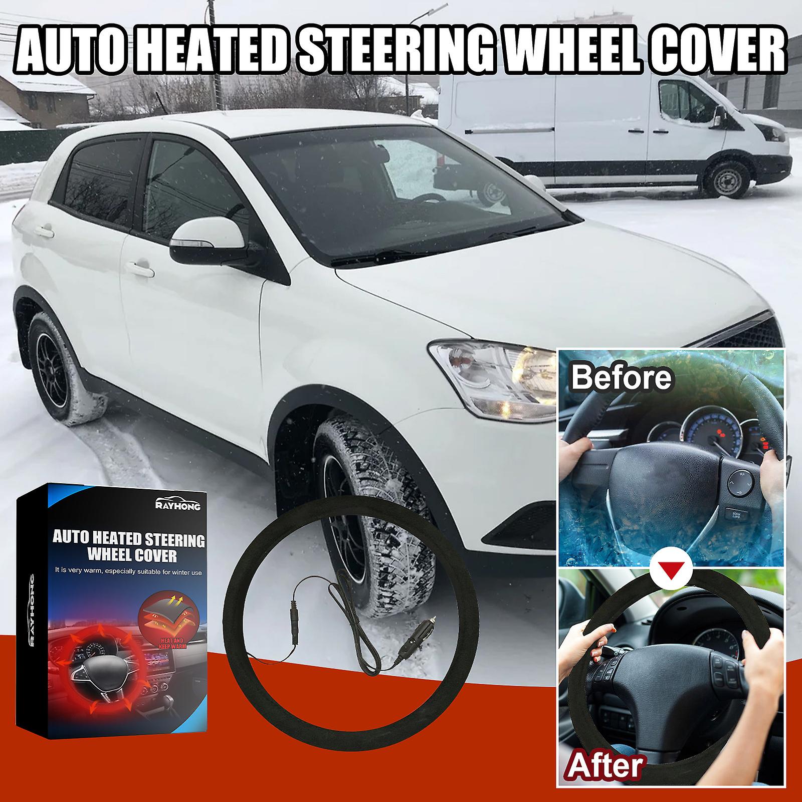 Heating Car Handlebar Sleeve Universal Steering Wheel Sleeve Steering Wheel Protective Sleeve Hand Warming Fast Heating