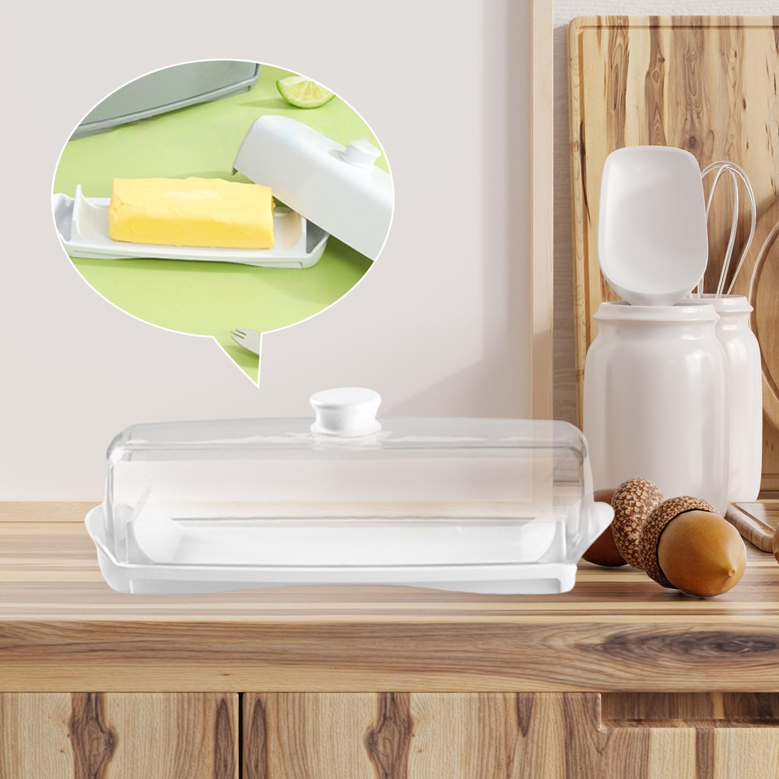 Household Butter Dish with Covers Kitchen Accessory Large Capacity Sealing Dish Clear