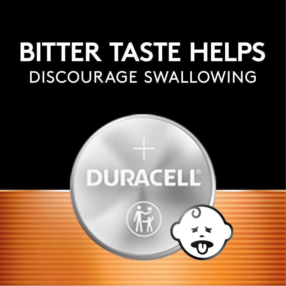 Duracell CR2032 3V Lithium Battery 4 Count Pack Bitter Coating Helps Discourage Swallowing 004133366391